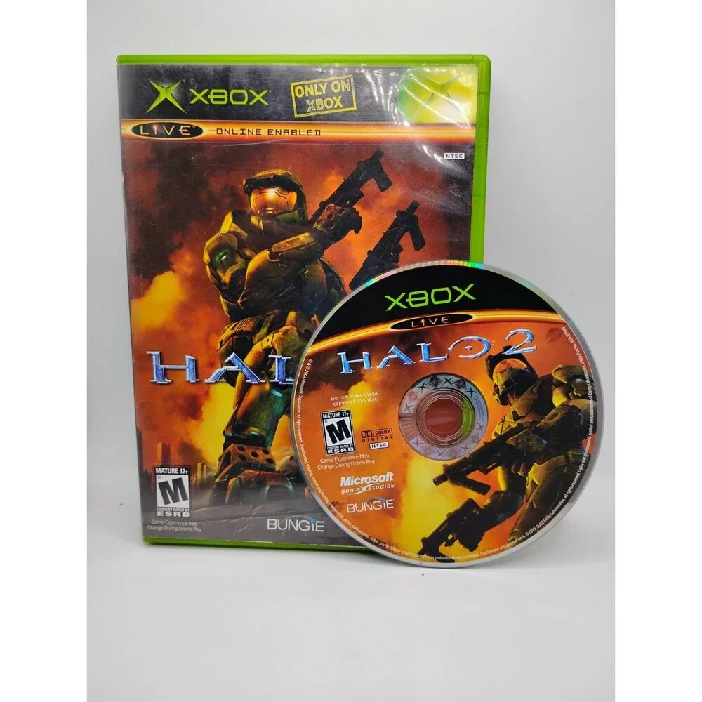 Halo 2 Microsoft Xbox 2004 Video Game (No Manual) Game And Disc Only
